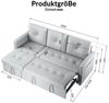 SONNI Schlafsofa Ecksofa, Schlafsofa mit Schlaffunktion, Multifunktionssofa, 203 x 130 x 88 cm, 3 Sitzer Sofa Bild 4