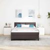 vidaXL Boxspringbett mit Kopfteil Dunkelbraun 140 x 200 cm Stoff 3338695 Bild 3