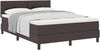 vidaXL Boxspringbett mit Kopfteil Dunkelbraun 140 x 200 cm Stoff 3338695 Bild 2