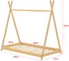 Kinderbett Vimpeli 80x160cm mit Matratze Bambus [en. casa] Bild 2