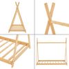 Kinderbett Vimpeli 80x160cm mit Matratze Bambus [en. casa] Bild 3