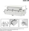 Merax anhebbarer Couchtisch mit 4 Schublade, Hochglanz-Beistelltisch mit LED, Sofatisch, kaffeetisch, Wohnzimmertisch mit verstecktem Stauraum, Weiß Bild 4