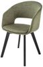 riess-ambiente Polsterstuhl NORDIC STAR grün / schwarz (Einzelartikel, 1 St), Esszimmer · Strukturstoff · Massivholz · mit Armlehne · Küche · Design Bild 2