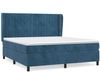 vidaXL Boxspringbett mit Matratze Dunkelblau 180x200 cm Samt 3129349 Bild 2