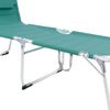 XXL Aluminium Gartenliege Sonnenliege Türkis gepolstert L200xB70cm Bild 3