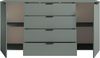 Sideboard >Linz< 2 Türen, 4 Schübe, in Salbei - 180x90x40cm (BxHxT) Bild 5