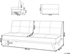 Schlafsofa 3-Sitzer Polsterbezug hellgrau FROYA Bild 2
