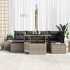 vidaXL Garten-Sofa-Set mit Kissen 7 pcs Grau 3349215 Bild 3