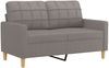 vidaXL 3-tlg. Sofagarnitur mit Kissen Taupe Stoff 3201249 Bild 4