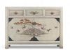 Vintage Kommode Weiß Orange chinesisch Schrank Sideboard Kolonial-Stil Antik-Stil Lowboard asiatisch orientalisch Fernost shabby-chic Landhaus Bild 3