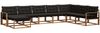 vidaXL Outdoor-Sofagarnitur mit Kissen 8 pcs Natürlich und Schwarz 3369751 Bild 2