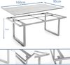 HPL Tischplatte 160cm x 95cm x 1,3cm, hellgrau meliert, C Profil Bild 4
