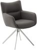 Armlehnstuhl >LIMONE 2< (2-er Set) in Anthrazit, Leder - 61x88x63cm (BxHxT) Bild 2