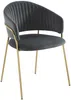 Vente-unique - MADOLIA Stuhl StoffSamt Grau - B 55 cm x H 81 cm x L 55 cm Bild 3