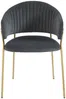 Vente-unique - MADOLIA Stuhl StoffSamt Grau - B 55 cm x H 81 cm x L 55 cm Bild 2