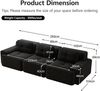 Modulares Sofa aus Cord mit modularem Design, schwarz Bild 4