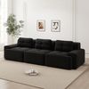 Modulares Sofa aus Cord mit modularem Design, schwarz Bild 3
