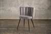 KAWOLA Stuhl JADA Esszimmerstuhl Velvet grau Fuß schwarz 86 x 55 x 59 cm Bild 2