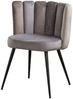 KAWOLA Stuhl JADA Esszimmerstuhl Velvet grau Fuß schwarz 86 x 55 x 59 cm Bild 3