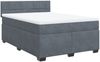 vidaXL Boxspringbett mit Matratze Dunkelgrau 140x200 cm Samt 3288631 Bild 3