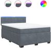 vidaXL Boxspringbett mit Matratze Dunkelgrau 140x200 cm Samt 3288631 Bild 2