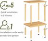 Beistelltisch Holz 2-Tier Nachttisch 40x30x52cm Klein Stauraum Wohnzimmer Bild 5