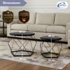 Coemo Couchtisch Duett 2-er Set stillvolle Metallbeine in Schwarz Bild 4