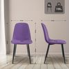 Esszimmerstuhl RAZON - Stoff Lila 45x54x88 cm | Essstühle Esszimmerstühle Küchenstühle Wohnzimmerstühle Bild 4