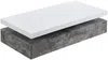 Couchtisch FELIX - 2 Schubladen - Holz (MDF) - Beton-Optik & Weiß Bild 3