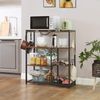 Songmics 'Vasagle' Standregal mit 2 Metallkörben und Regalablagen, dunkelbraun, 80 x 35 x 95 cm Bild 2