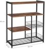 Songmics 'Vasagle' Standregal mit 2 Metallkörben und Regalablagen, dunkelbraun, 80 x 35 x 95 cm Bild 5