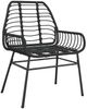 vidaXL 5-teiliges Garten-Esszimmerset aus schwarzem Polyrattanglas 3334537 Bild 4