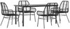 vidaXL 5-teiliges Garten-Esszimmerset aus schwarzem Polyrattanglas 3334537 Bild 2