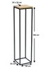 DanDiBo Blumenhocker Metall Holz Schwarz Eckig 100 cm Blumenständer Beistelltisch 96353 Blumensäule Modern Pflanzenständer Pflanzenhocker Bild 2