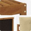 vidaXL Outdoor-Sofagarnitur mit Kissen 8 pcs Natur und Beige 3382396 Bild 5