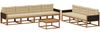 vidaXL Outdoor-Sofagarnitur mit Kissen 8 pcs Natur und Beige 3382396 Bild 2