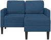 vidaXL 2-Sitzer-Sofa mit Chaiselongue L-Form Blau 125 cm Stoff 4107066 Bild 3