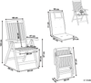 Set mit 6 Stühlen und Sitzkissen JAVA Akazienholz Blau Bild 2