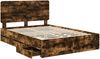 vidaXL Bettrahmen Geräucherte Eiche 150 x 200 cm Ingenieurs Holz 3412585 Bild 5