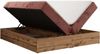 Polsterbett mit Bettkasten, Boxspringbett ohne Kopfteil WOOD ZERO, 7-Zonen Multipocket-Matratze und Topper, modernes Bett für Schlafzimmer - Rosa Cordstoff - 180 x 200 cm - H4 Bild 5