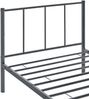 en.casa Laos Metallbett, Einzelbett 90x200 cm, dunkelgrau, mit Lattenrost Bild 5