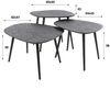 KAWOLA Couchtisch LAUCA Set 3-tlg. Metall schwarz viereckig 36 x 51 x 62 cm Bild 4