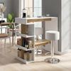 Bartisch-Set Dana Weiß/Goldkraft Eiche 108 x 50 cm mit 2 Barhockern Vicco Bild 3