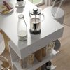 Bartisch-Set Dana Weiß/Goldkraft Eiche 108 x 50 cm mit 2 Barhockern Vicco Bild 4
