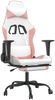 vidaXL Gaming-Stuhl mit Massage & Fußstütze Weiß und Rosa Kunstleder 345420 Bild 2