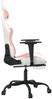 vidaXL Gaming-Stuhl mit Massage & Fußstütze Weiß und Rosa Kunstleder 345420 Bild 5
