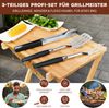Bremermann Grillbesteck-Set, 3-teilig, Edelstahl silber / schwarz Bild 2