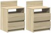 vidaXL Nachttische 2 Stk. mit 2 Schubladen Sonoma-Eiche 40x33x60 cm 858565 Bild 2