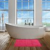MSV Badteppich Badematte Badvorleger Duschvorleger Mikrofaser Hochflor flauschig 50x70 cm – Pink Bild 4