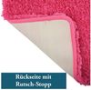 MSV Badteppich Badematte Badvorleger Duschvorleger Mikrofaser Hochflor flauschig 50x70 cm – Pink Bild 3